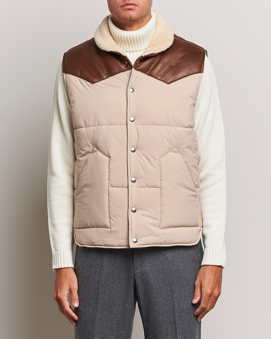 Herre | Jakker | Gran Sasso | Aspen Padded Vest Beige/Brown