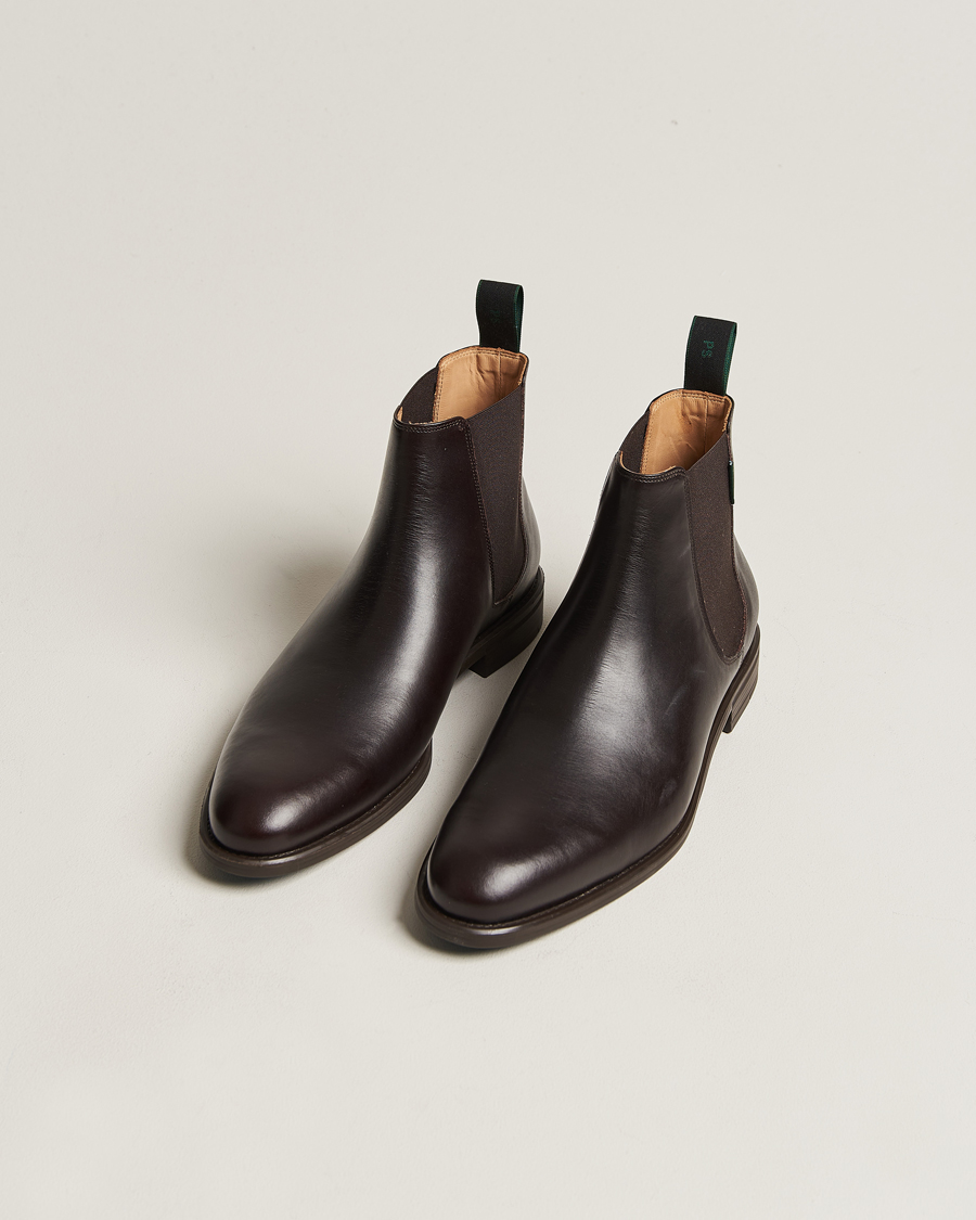 Herre | PS Paul Smith Cedric Leather Chelsea Boot Dark Brown | PS Paul Smith | Cedric Leather Chelsea Boot Dark Brown