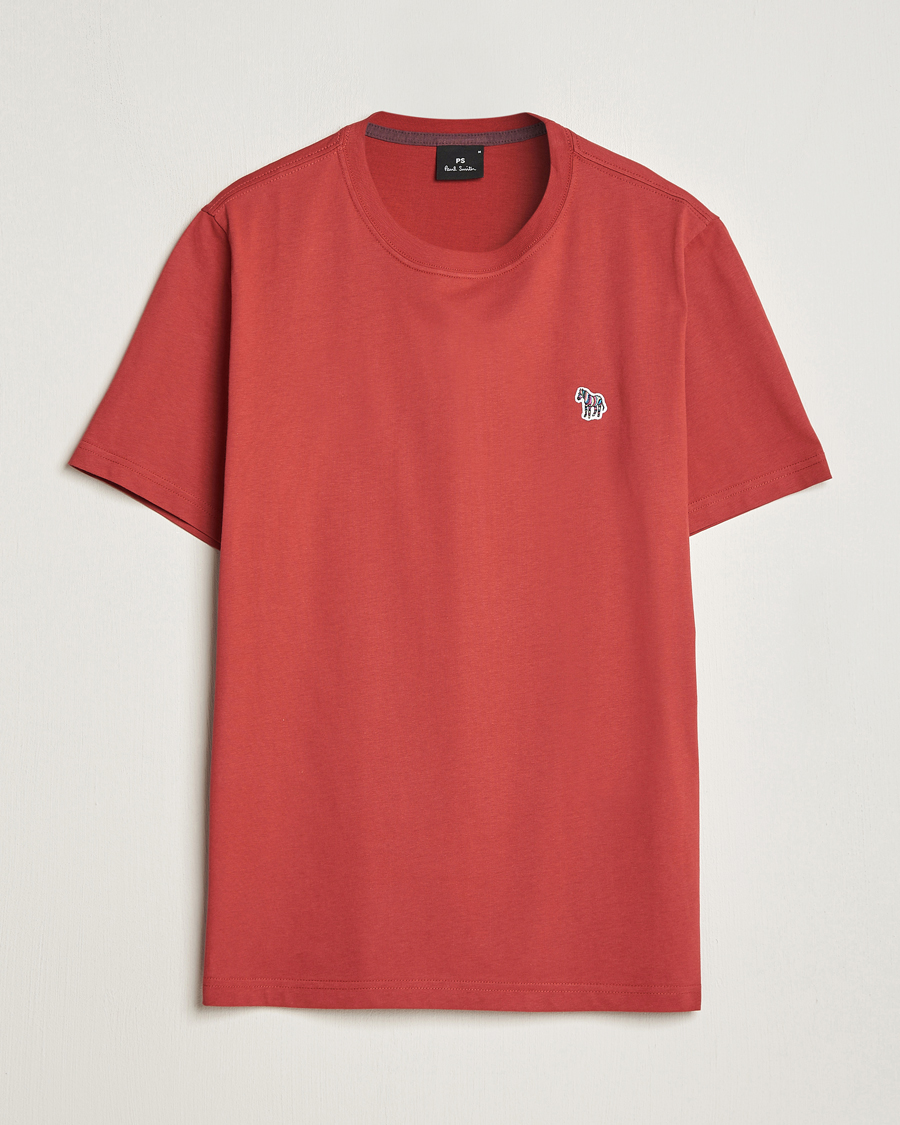 Herre | T-Shirts | PS Paul Smith | Organic Cotton Zebra T-Shirt Dark Red