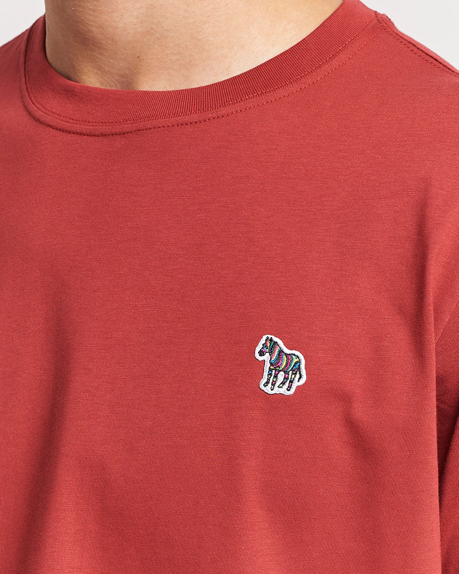 Herre | T-Shirts | PS Paul Smith | Organic Cotton Zebra T-Shirt Dark Red