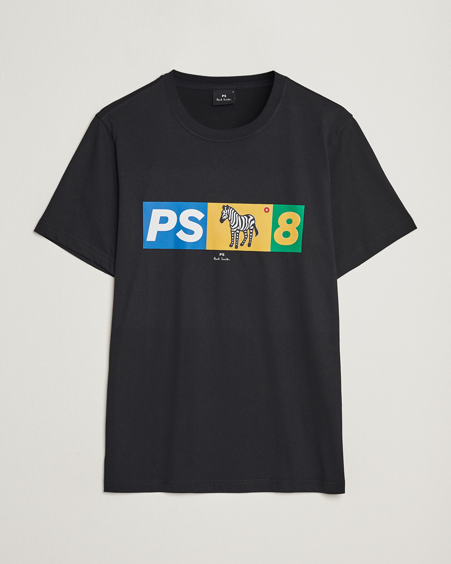 Herre | T-Shirts | PS Paul Smith | PS8 Zebra Crew Neck T-Shirt Black