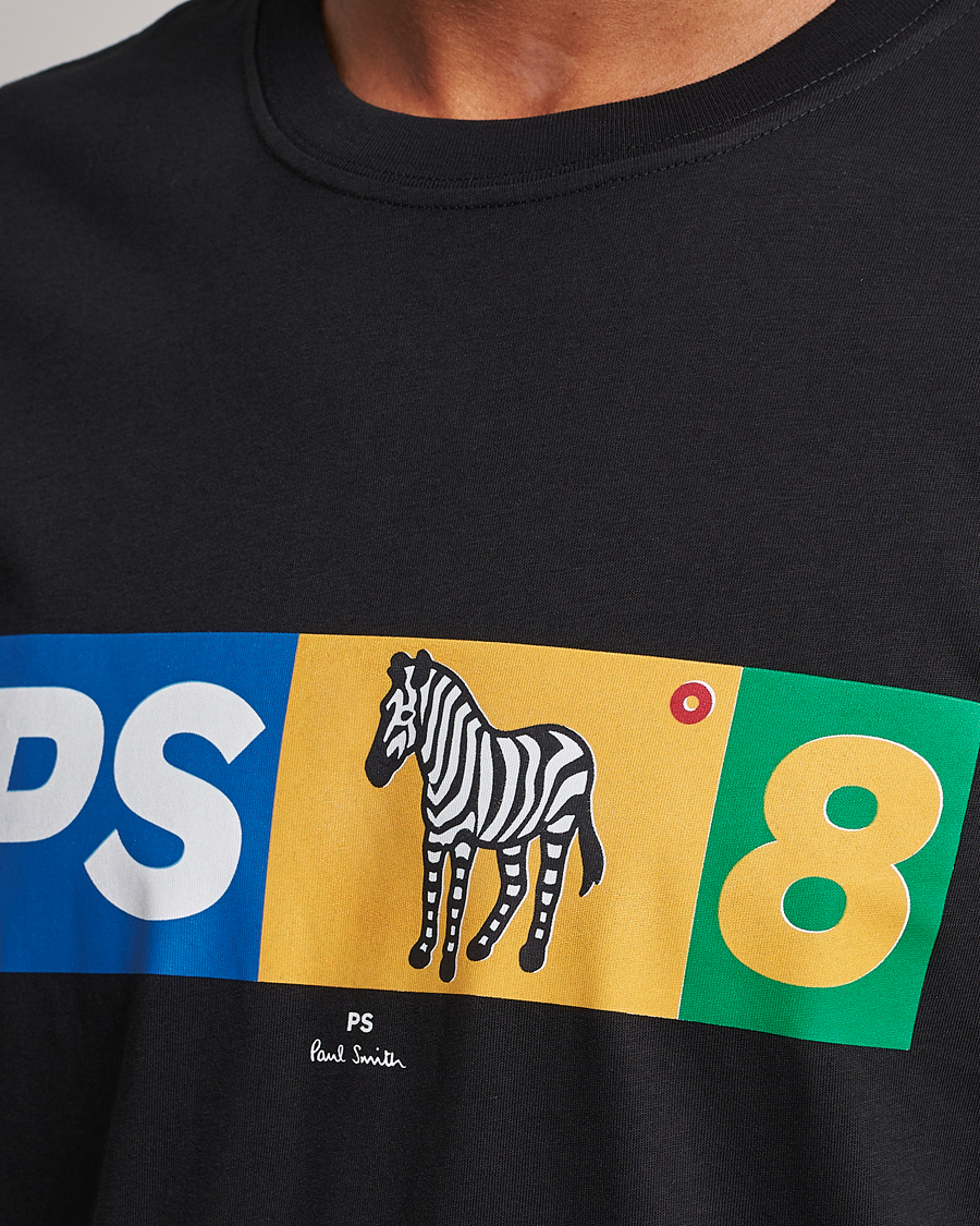 Herre | T-Shirts | PS Paul Smith | PS8 Zebra Crew Neck T-Shirt Black