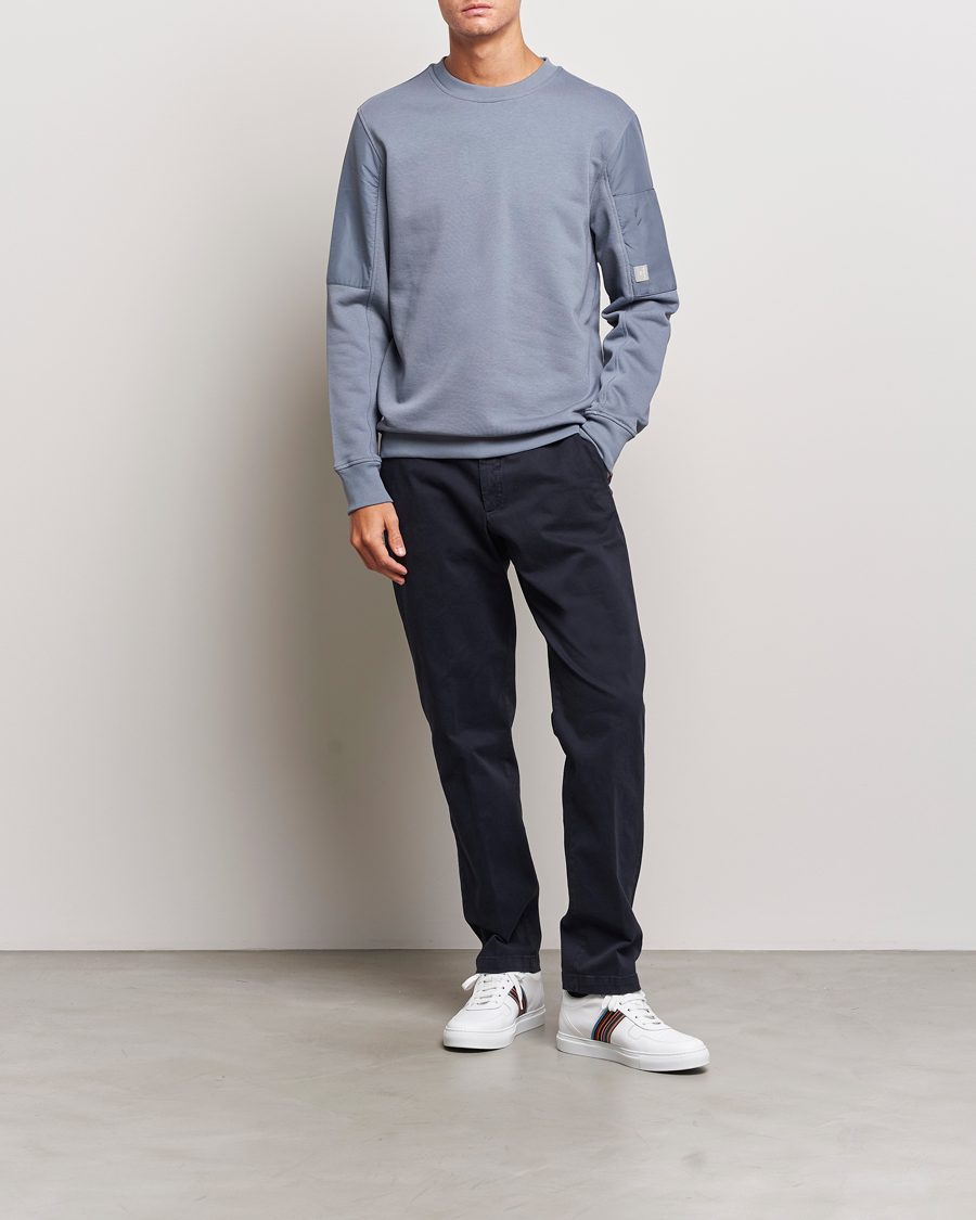 Herre | Trøjer | PS Paul Smith | Organic Cotton Sweatshirt Washed Blue
