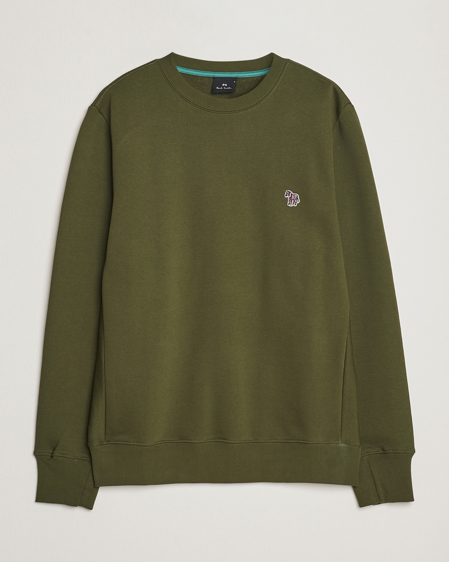 Herre | Trøjer | PS Paul Smith | Organic Cotton Zebra Sweatshirt Olive