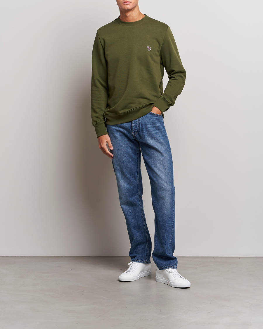 Herre | Trøjer | PS Paul Smith | Organic Cotton Zebra Sweatshirt Olive