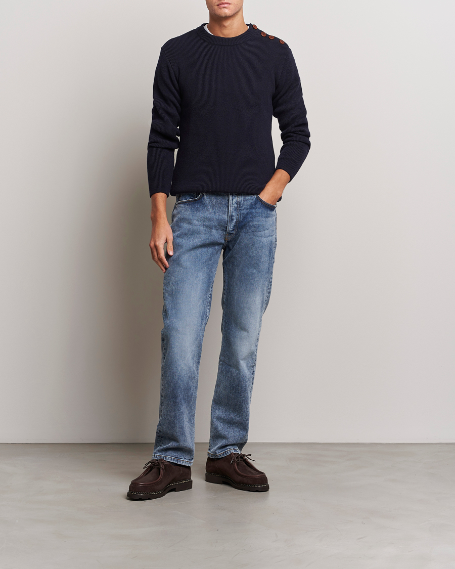 Herre | Trøjer | Armor-lux | Pull Marin Lambswool Sweater Navy