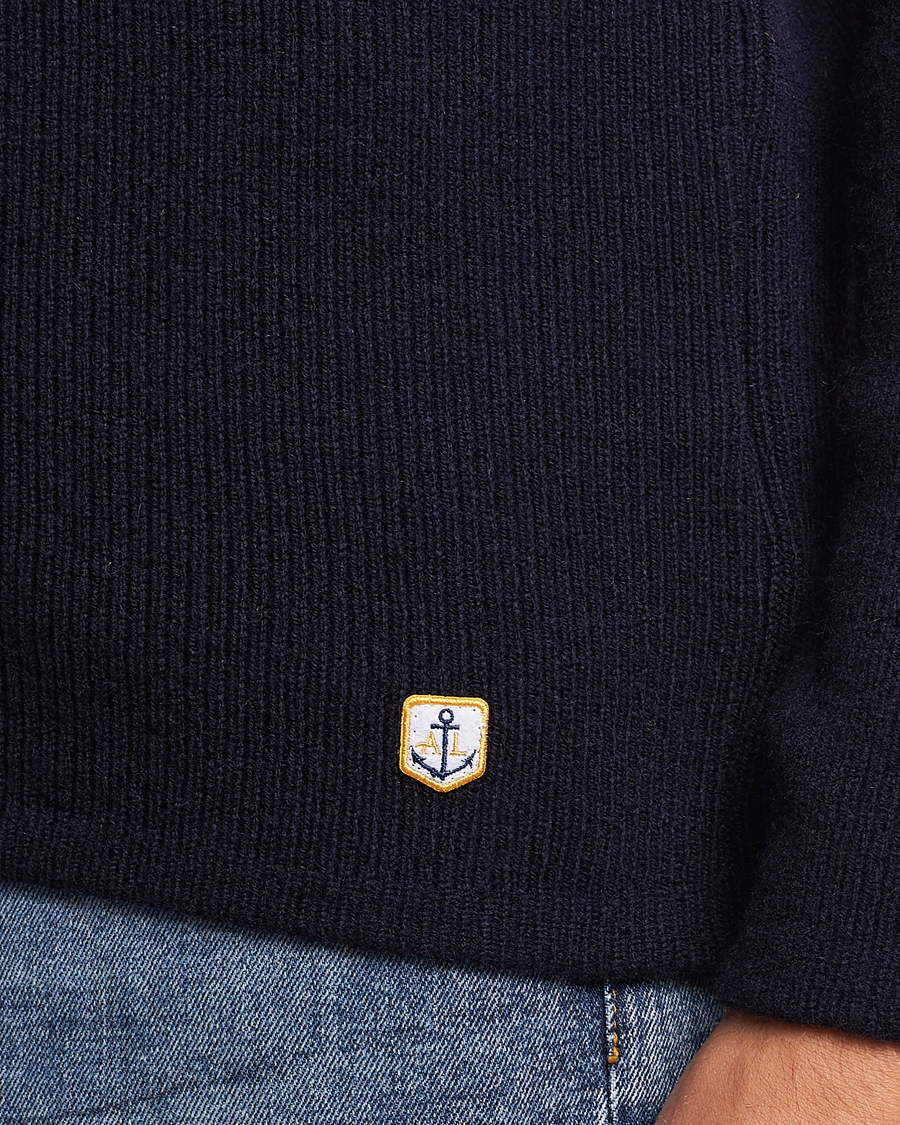 Herre | Trøjer | Armor-lux | Pull Marin Lambswool Sweater Navy