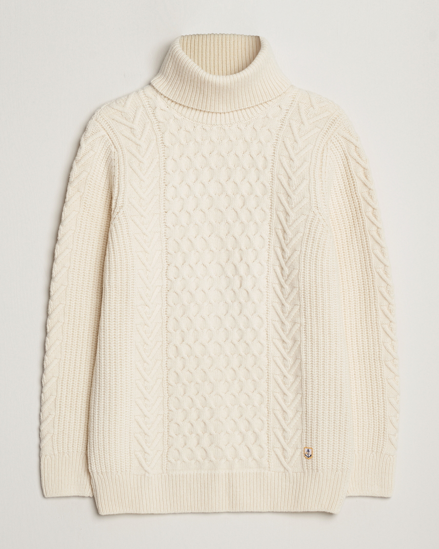 Herre | Trøjer | Armor-lux | Pull Col Montant Wool Polo Nature