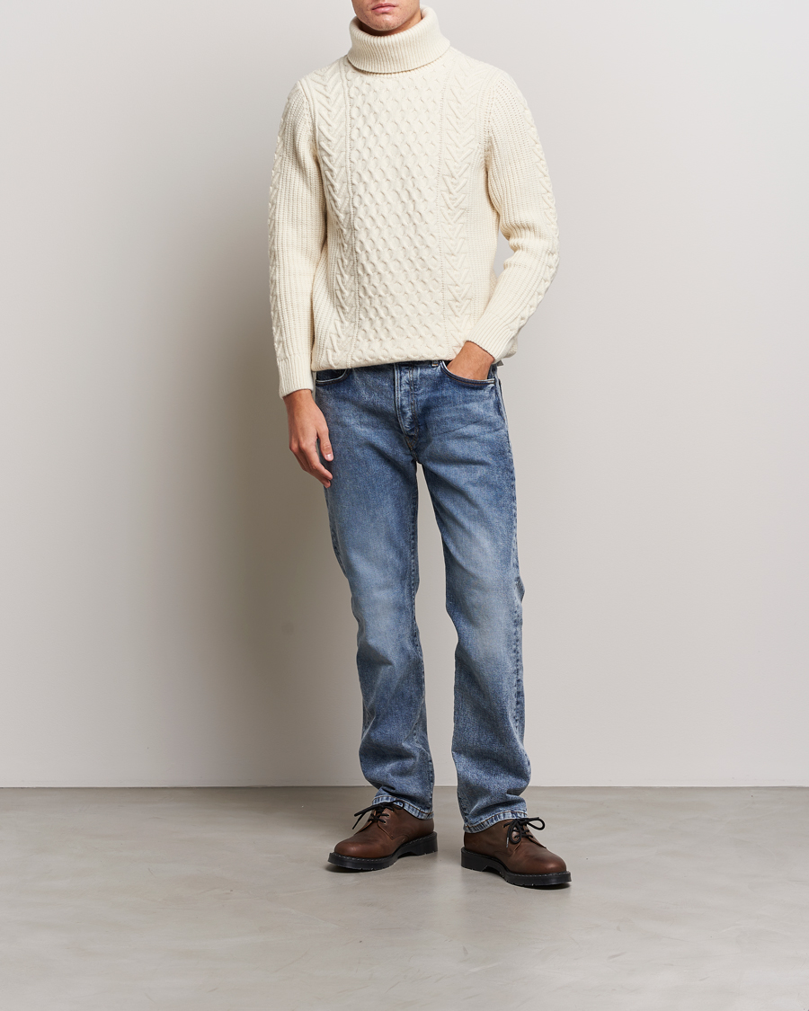 Herre | Trøjer | Armor-lux | Pull Col Montant Wool Polo Nature