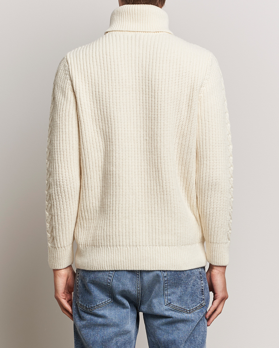 Herre | Trøjer | Armor-lux | Pull Col Montant Wool Polo Nature