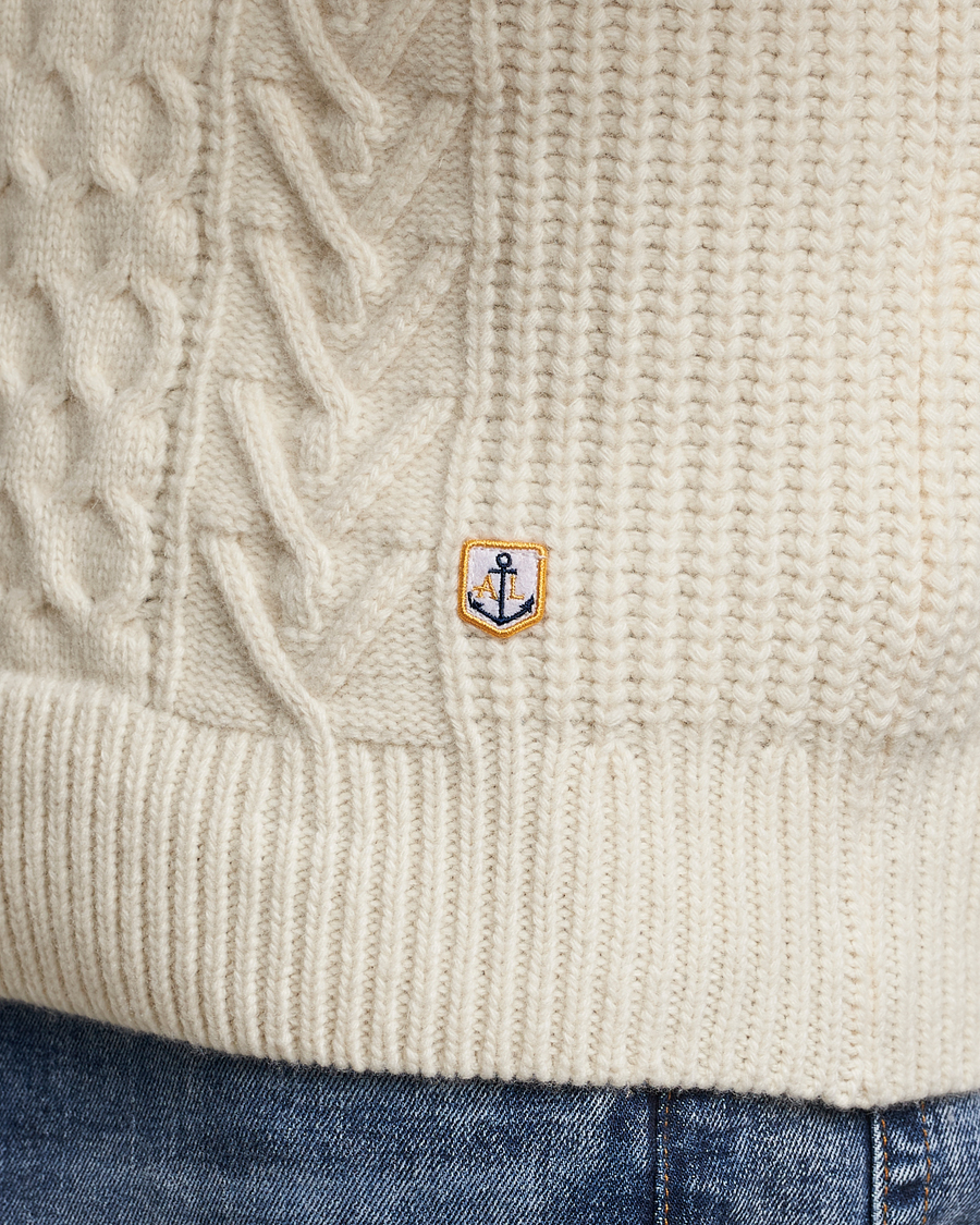 Herre | Trøjer | Armor-lux | Pull Col Montant Wool Polo Nature