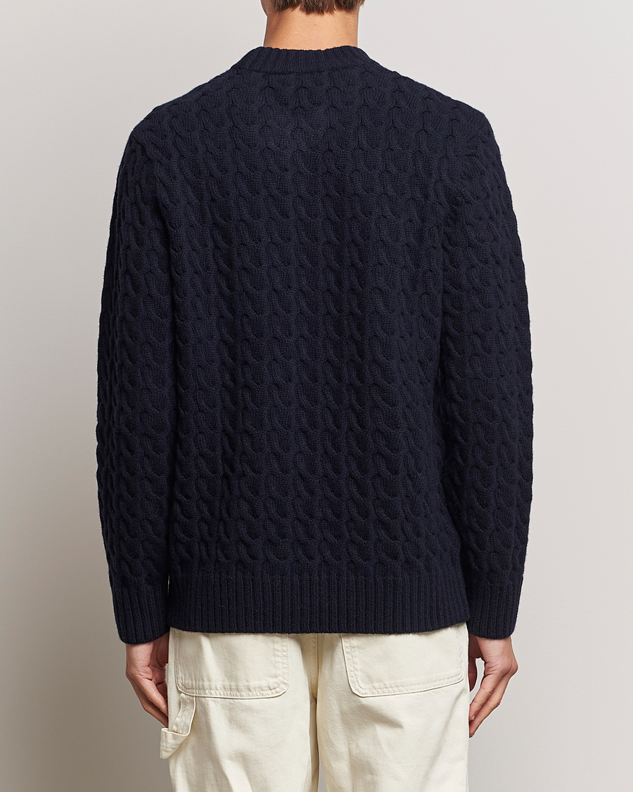 Herre | Trøjer | Armor-lux | Pull RDC Wool Structured Knitted Sweater Navy