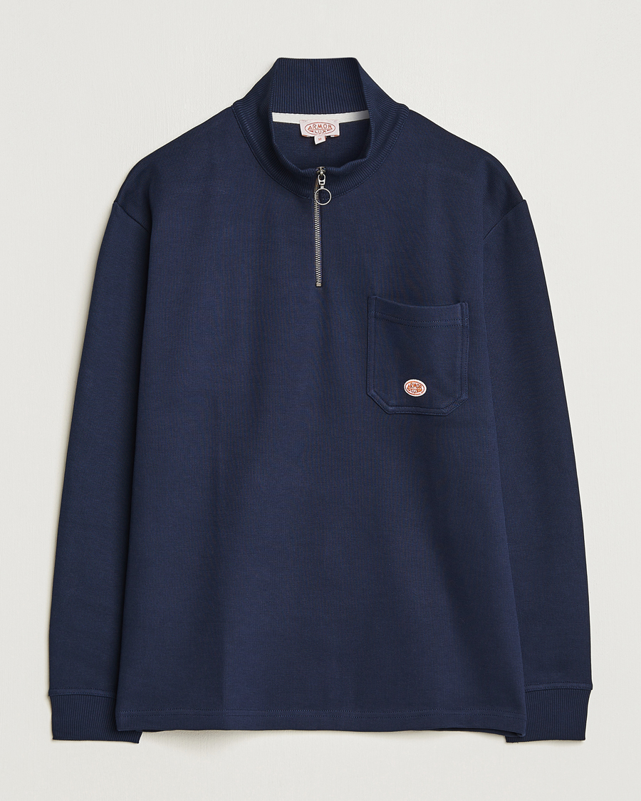Herre | Trøjer | Armor-lux | Camioneur Cotton Half Zip Navy