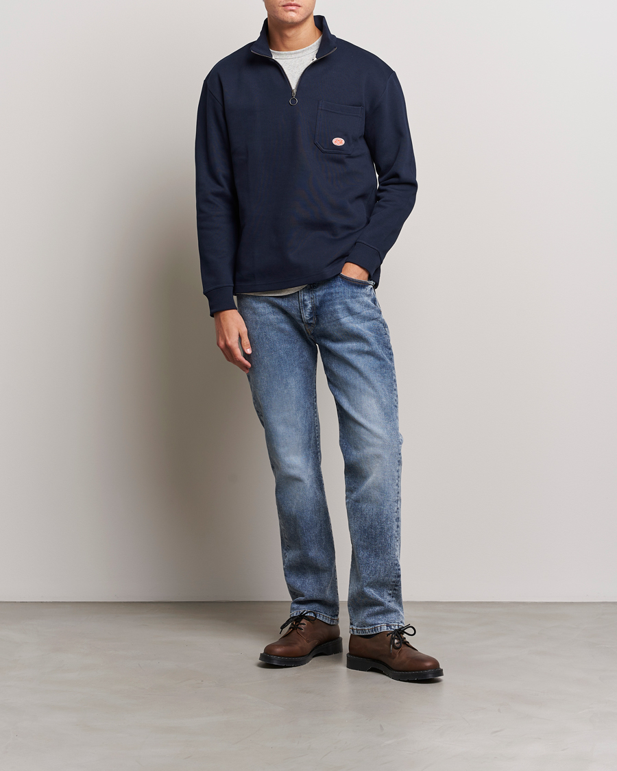 Herre | Trøjer | Armor-lux | Camioneur Cotton Half Zip Navy
