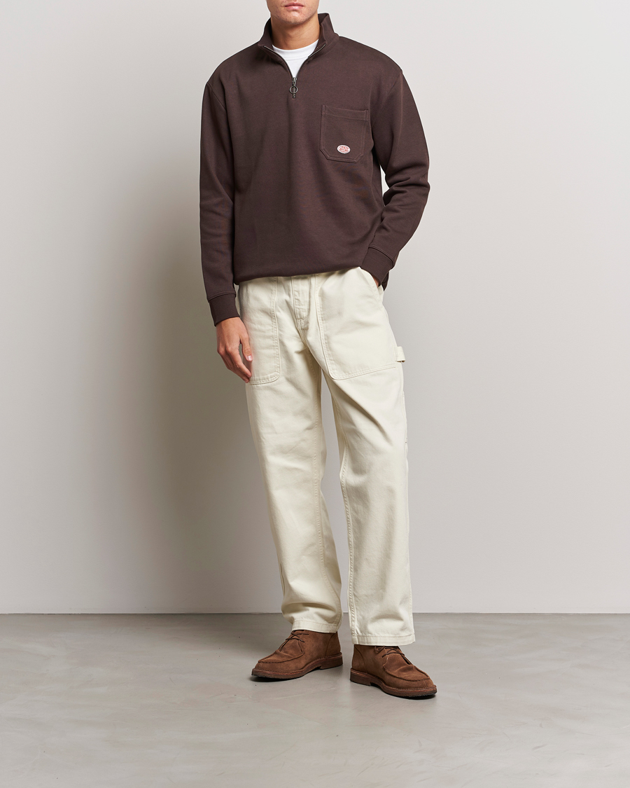 Herre | Trøjer | Armor-lux | Camioneur Cotton Half Zip Brown