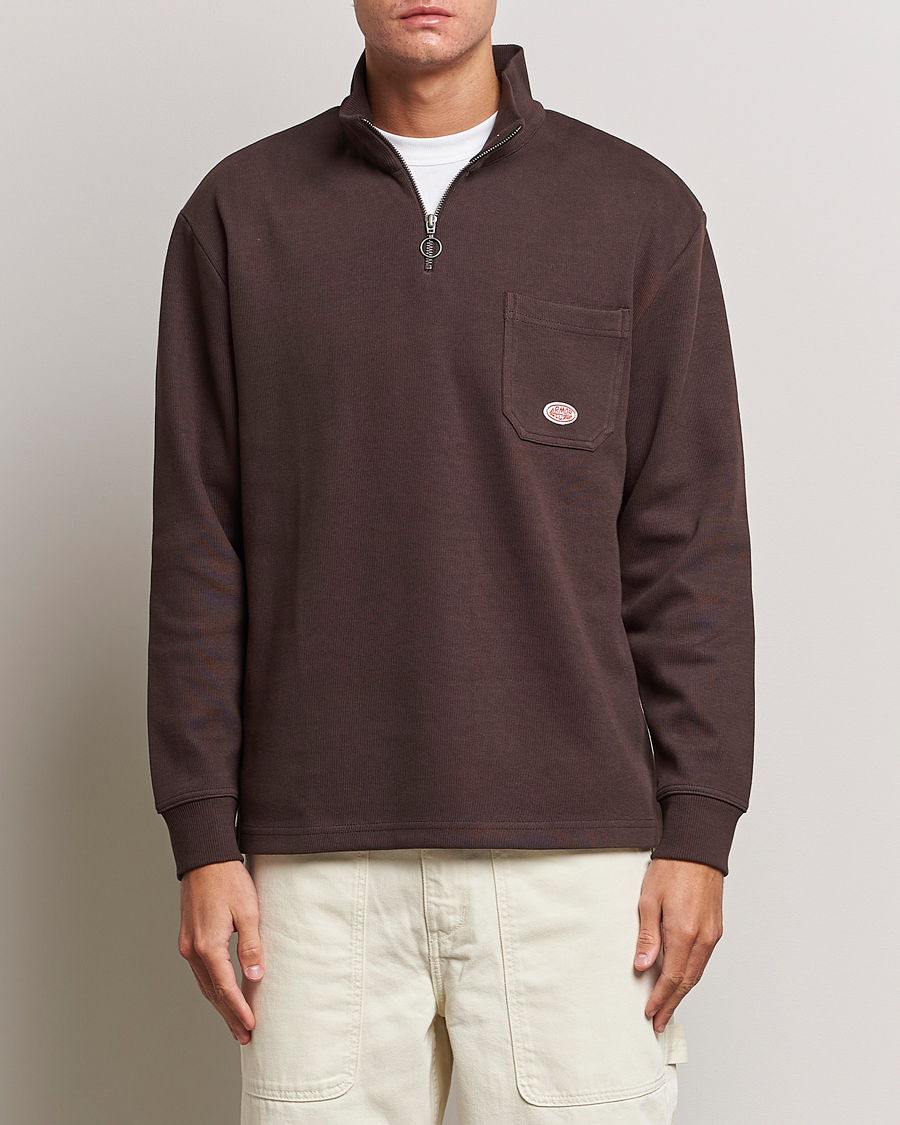 Herre | Trøjer | Armor-lux | Camioneur Cotton Half Zip Brown
