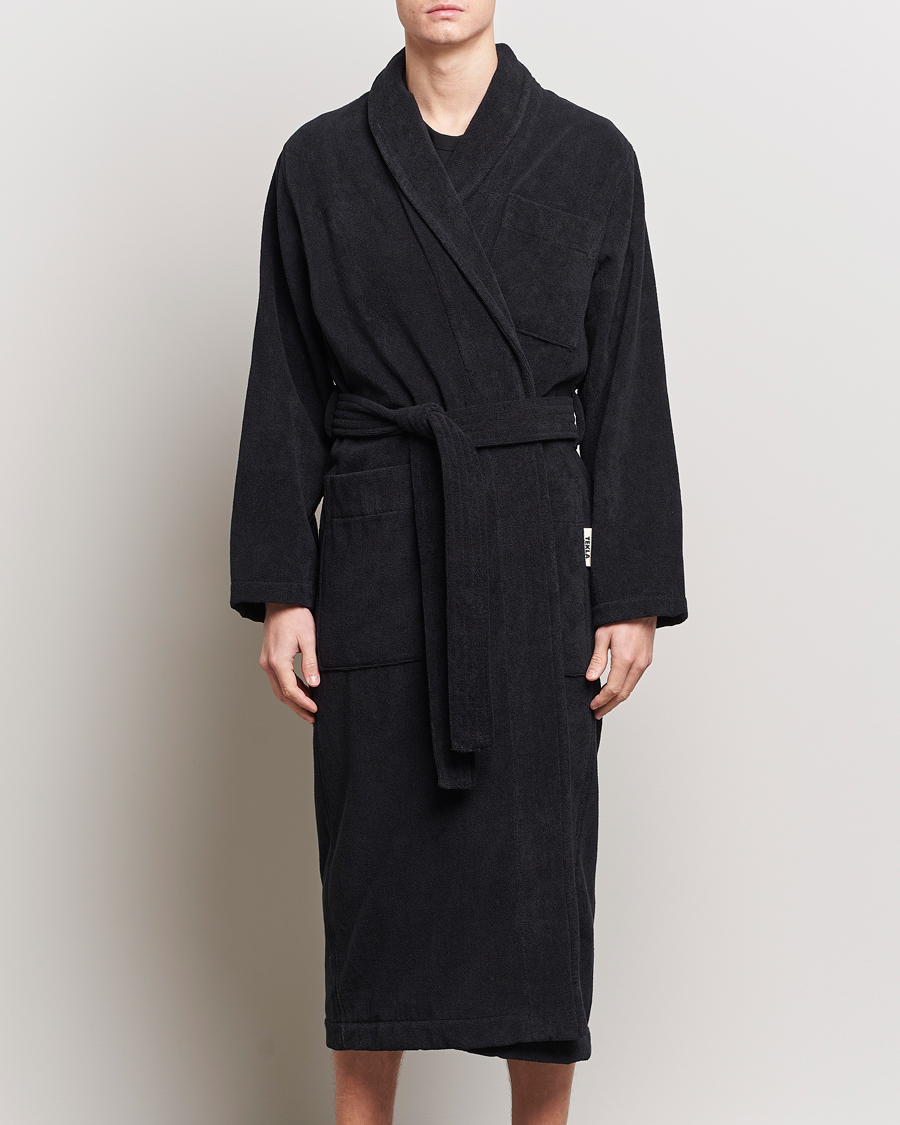 Herre | Loungewear-afdelingen | Tekla | Organic Terry Bathrobe Black