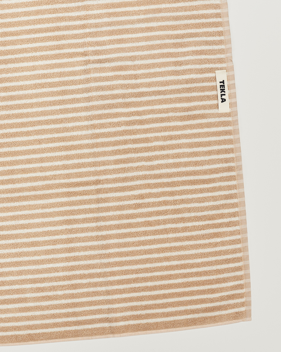 Men | Fabrics | Tekla | Organic Terry Hand Towel Ivory Stripe