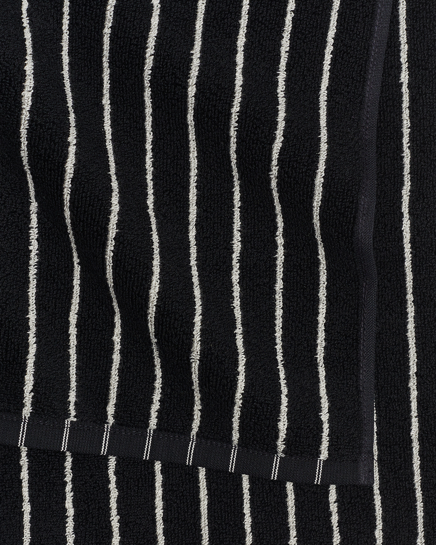 Herre | Tekstiler | Tekla | Organic Terry Bath Towel Black Stripe