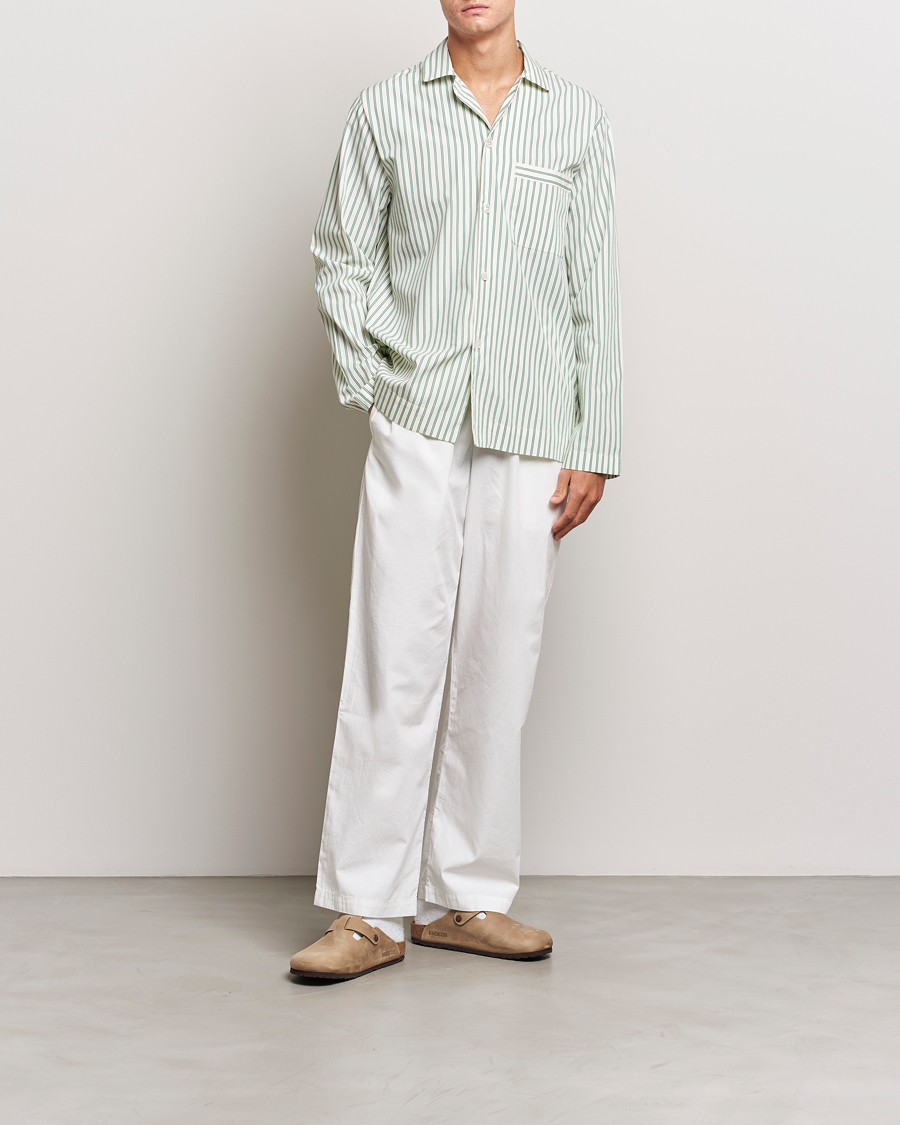 Herre | Pyjamas & Morgenkåber | Tekla | Poplin Pyjama Shirt Clover Stripes