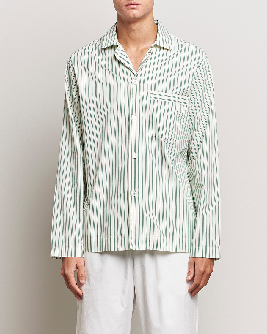 Herre |  | Tekla | Poplin Pyjama Shirt Clover Stripes