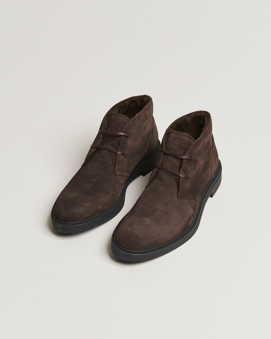 Herre | BOSS BLACK Calev Suede Chukka Boot Dark Brown | BOSS BLACK | Calev Suede Chukka Boot Dark Brown