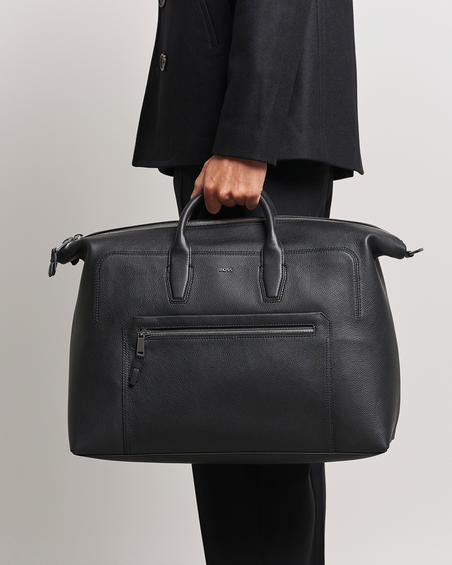 Herre | Weekendtasker | BOSS BLACK | Highway Leather Holdall Black