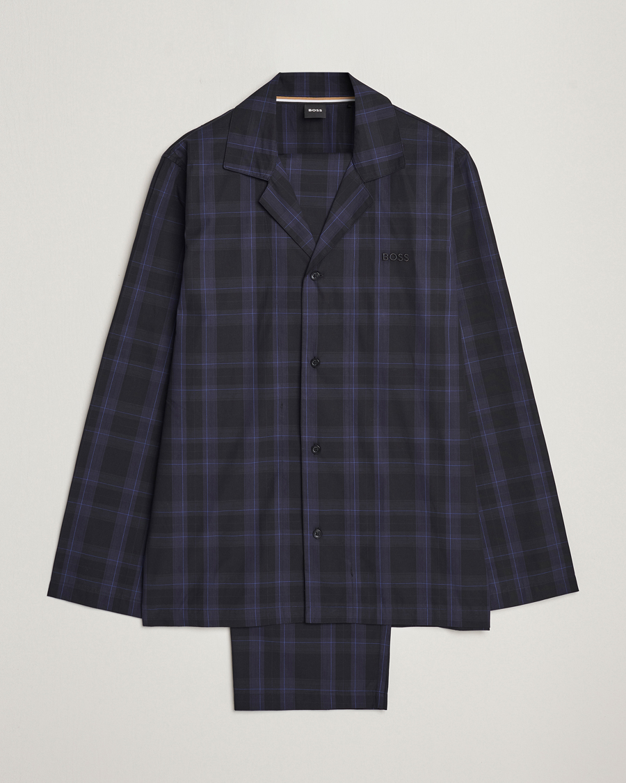 Herre |  | BOSS BLACK | Urban Checked Pyjama Set Blue Multi