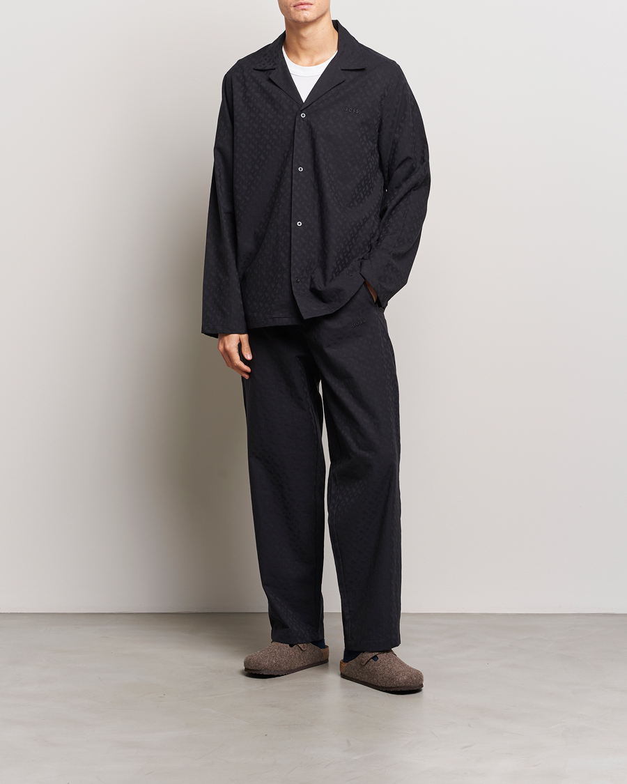 Herre | Pyjamas & Morgenkåber | BOSS BLACK | Premium Monogram Pyjama Set Black