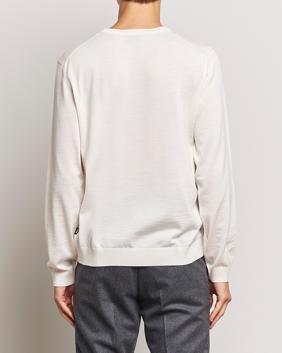 Herre | Trøjer | BOSS BLACK | Leno Knitted Sweater Open White