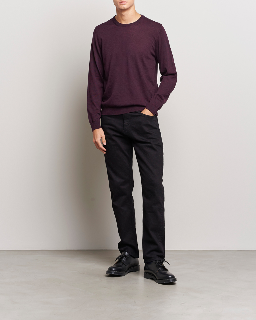 Herre | Trøjer | BOSS BLACK | Leno Knitted Sweater Dark Red