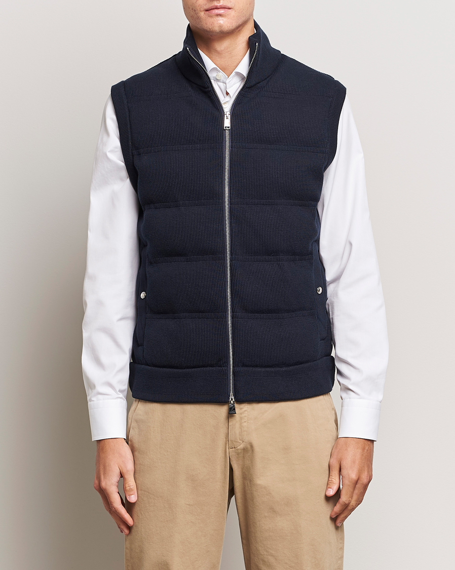 Herre | Jakker | BOSS BLACK | Mandolino Corduroy Vest Dark Blue