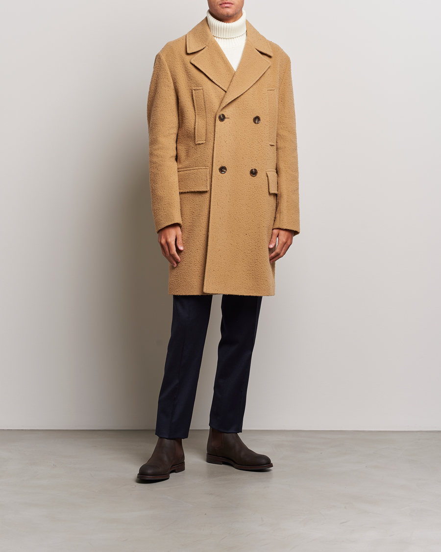 Herre | Jakker | BOSS BLACK | Cam Double Breasted Coat Medium Beige