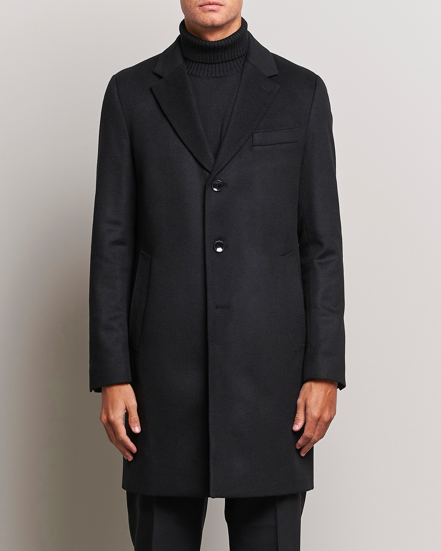 Herre | Efterårsjakker | BOSS BLACK | Hyde Wool/Cashmere Coat Black