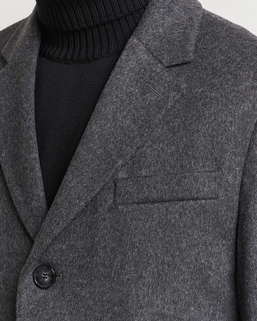 Herre | Jakker | BOSS BLACK | Hyde Wool/Cashmere Coat Medium Grey