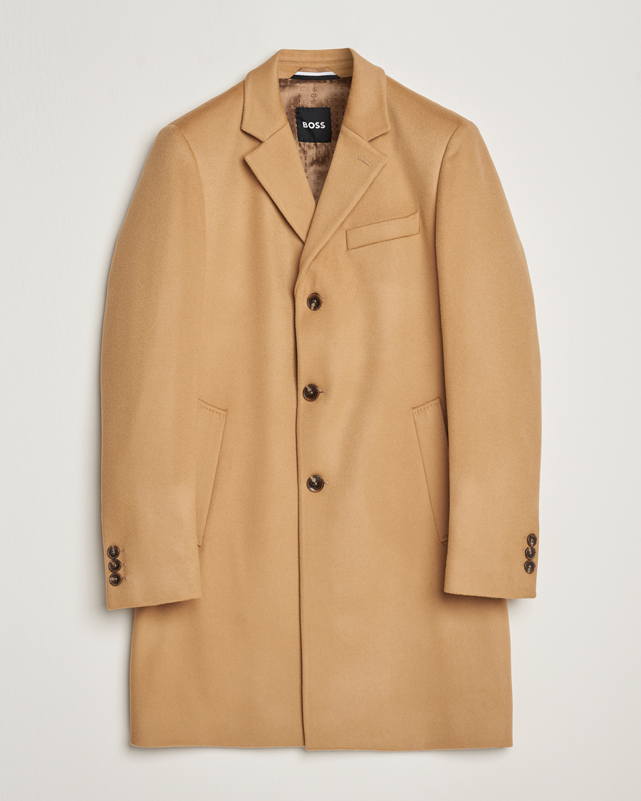 BOSS Hyde Wool/Cashmere Coat Medium Beige -