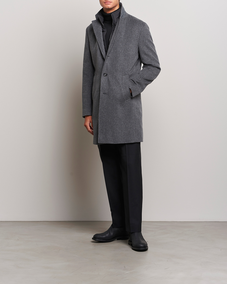 Herre | Jakker | BOSS BLACK | Hyde Wool Bib Coat Medium Grey