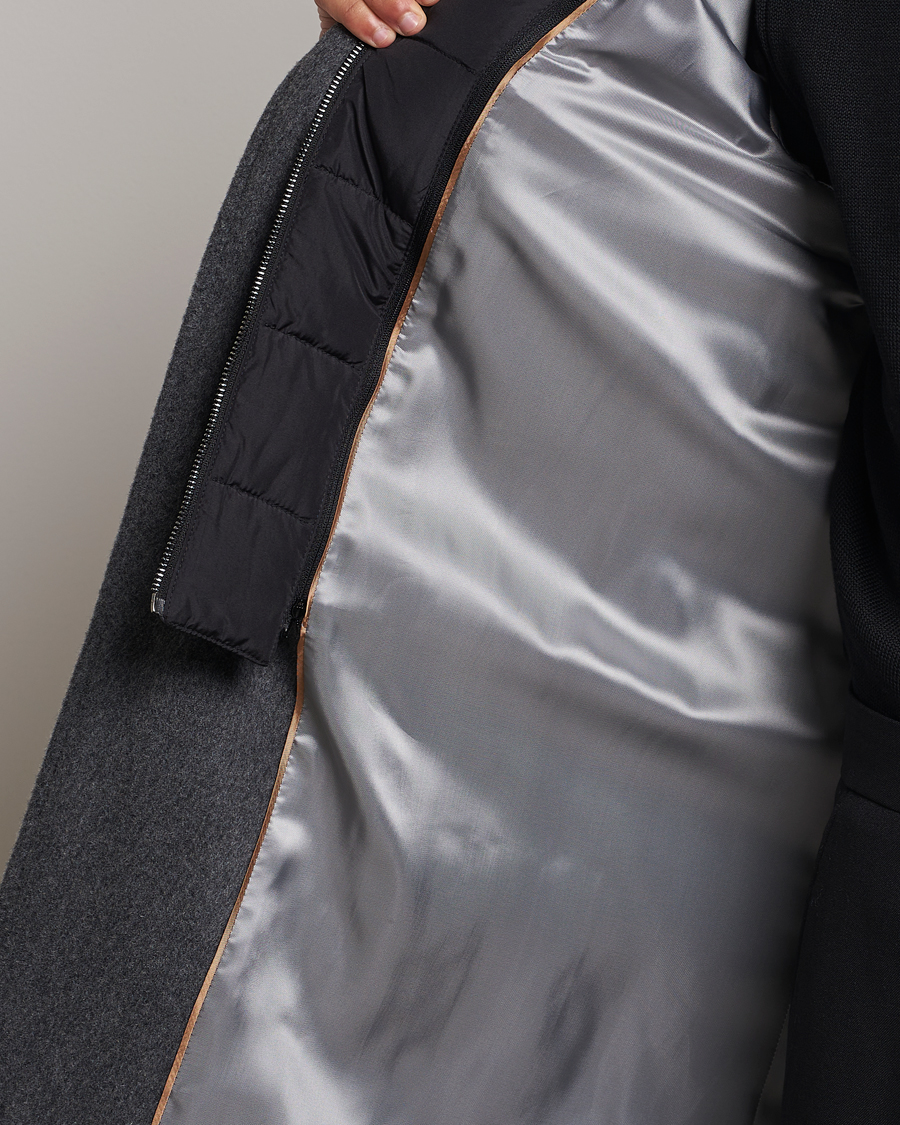 Herre | Jakker | BOSS BLACK | Hyde Wool Bib Coat Medium Grey