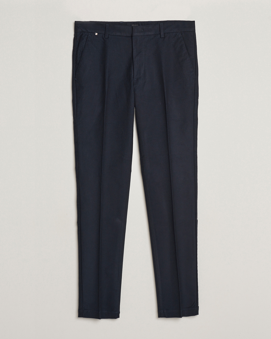 Herre | Bukser | BOSS BLACK | Kaito1 Structured Chinos Dark Blue