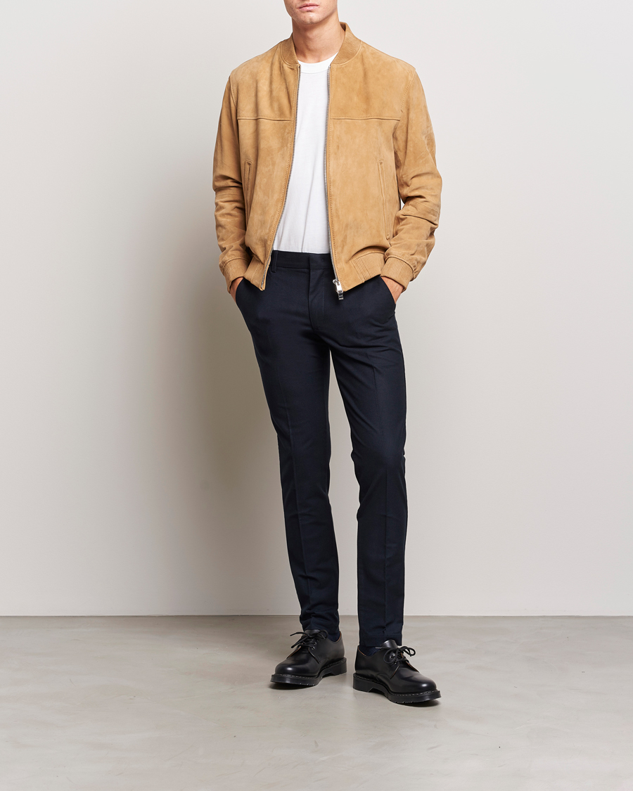 Herre | Bukser | BOSS BLACK | Kaito1 Structured Chinos Dark Blue