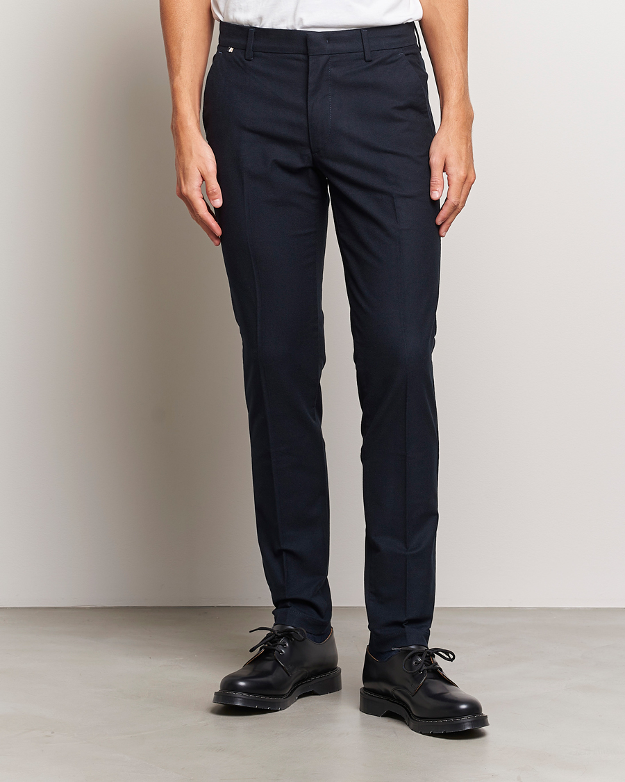 Herre | Chinos | BOSS BLACK | Kaito1 Structured Chinos Dark Blue