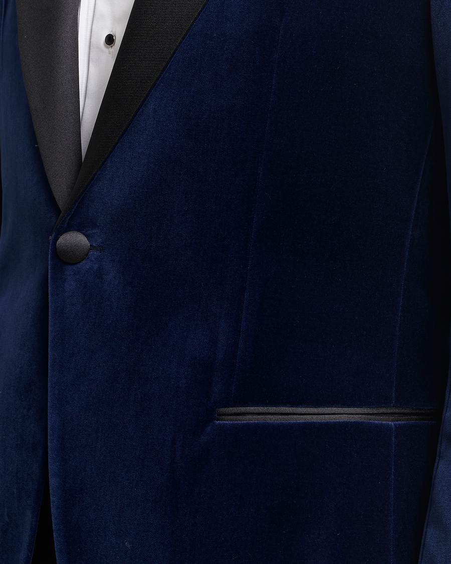 Herre | Blazere & jakker | BOSS BLACK | Hutson Velvet Tuxedo Blazer Dark Blue