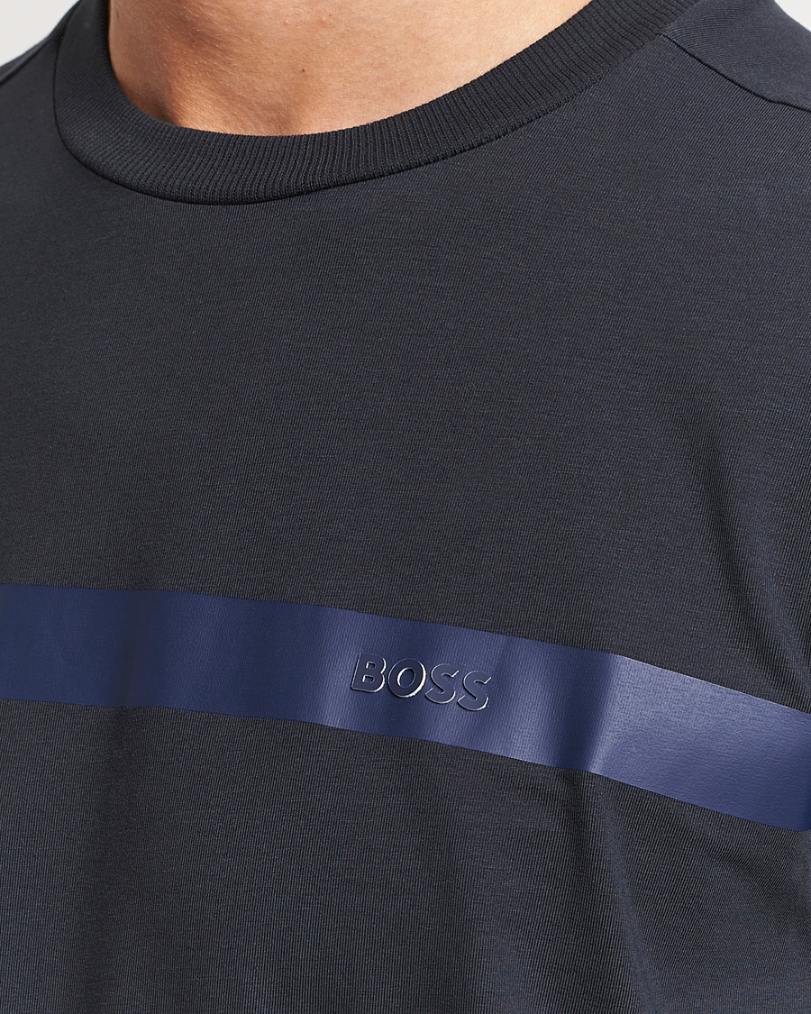 Herre | T-Shirts | BOSS GREEN | Logo Crew Neck T-Shirt Dark Blue