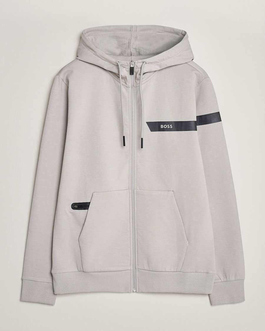 Herre | Trøjer | BOSS GREEN | Saggy Full Zip Hoodie Open Grey