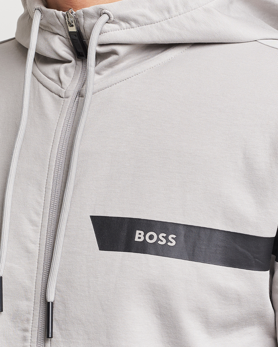 Herre | Trøjer | BOSS GREEN | Saggy Full Zip Hoodie Open Grey