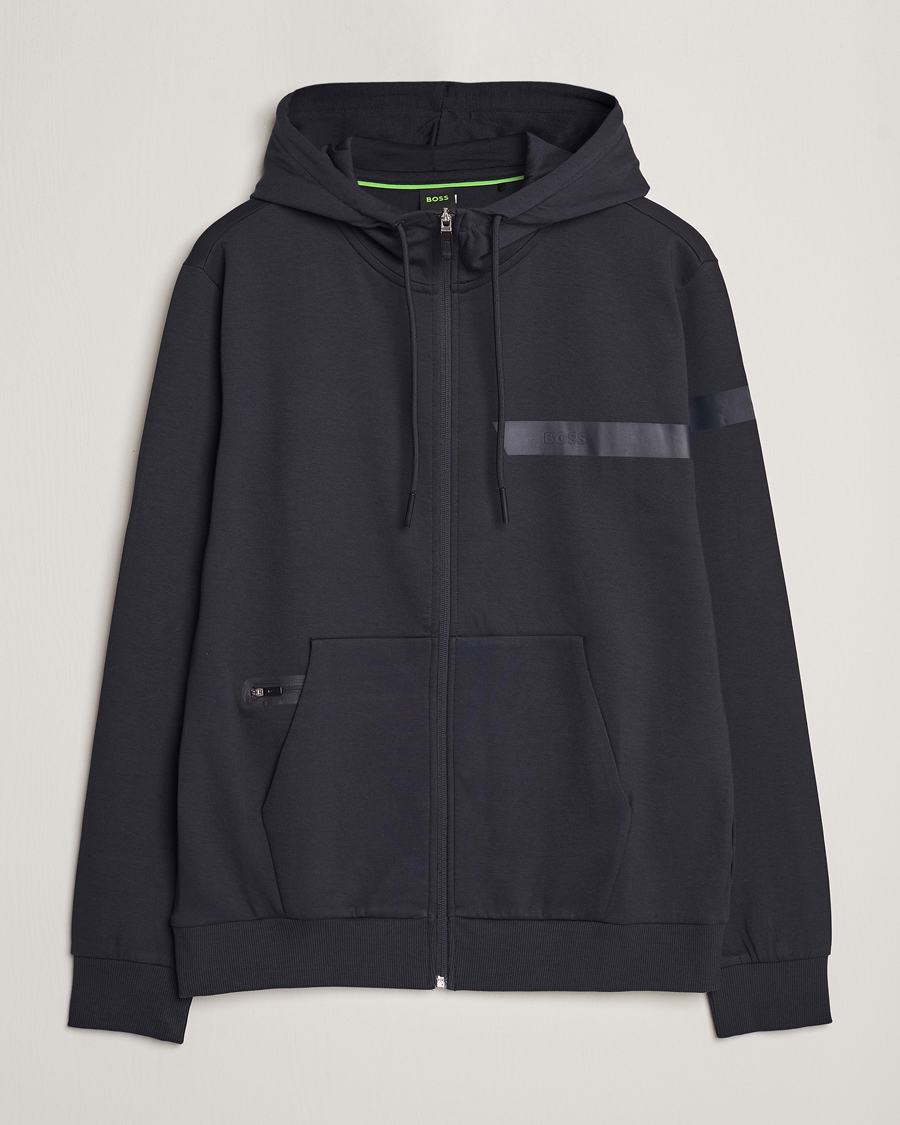 Herre | Trøjer | BOSS GREEN | Saggy Full Zip Hoodie Dark Blue