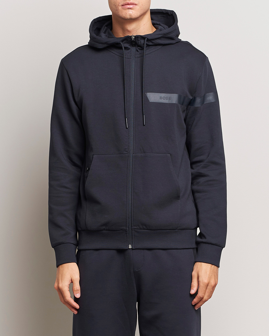 Herre | Trøjer | BOSS GREEN | Saggy Full Zip Hoodie Dark Blue