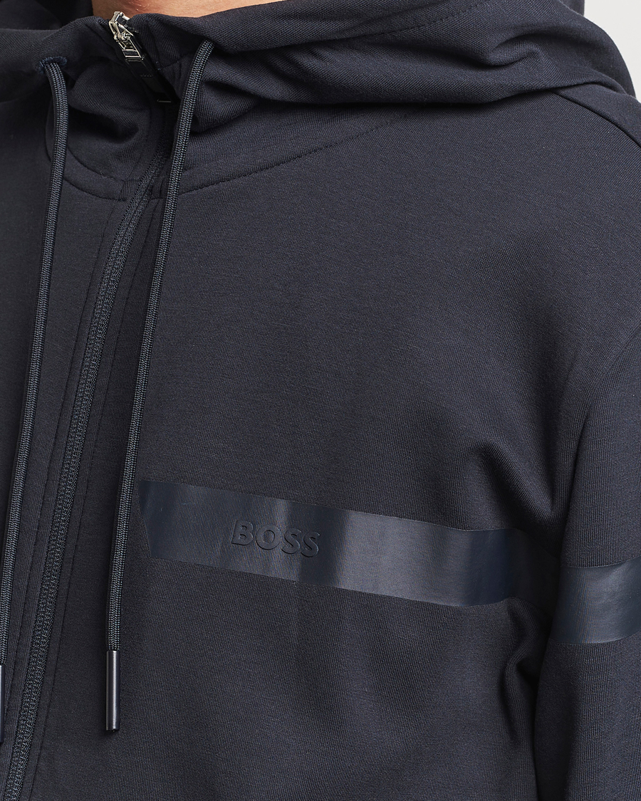 Herre | Trøjer | BOSS GREEN | Saggy Full Zip Hoodie Dark Blue