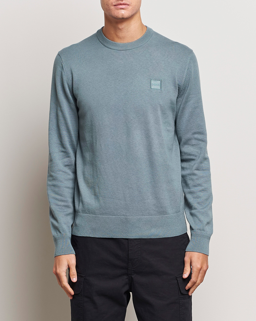 Herre | BOSS ORANGE | BOSS ORANGE | Kanovano Knitted Sweater Open Green