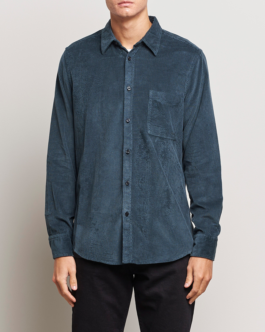 Herre | Skjorter | BOSS ORANGE | Relegant Corduroy Shirt Open Green